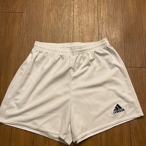 White adidas shorts